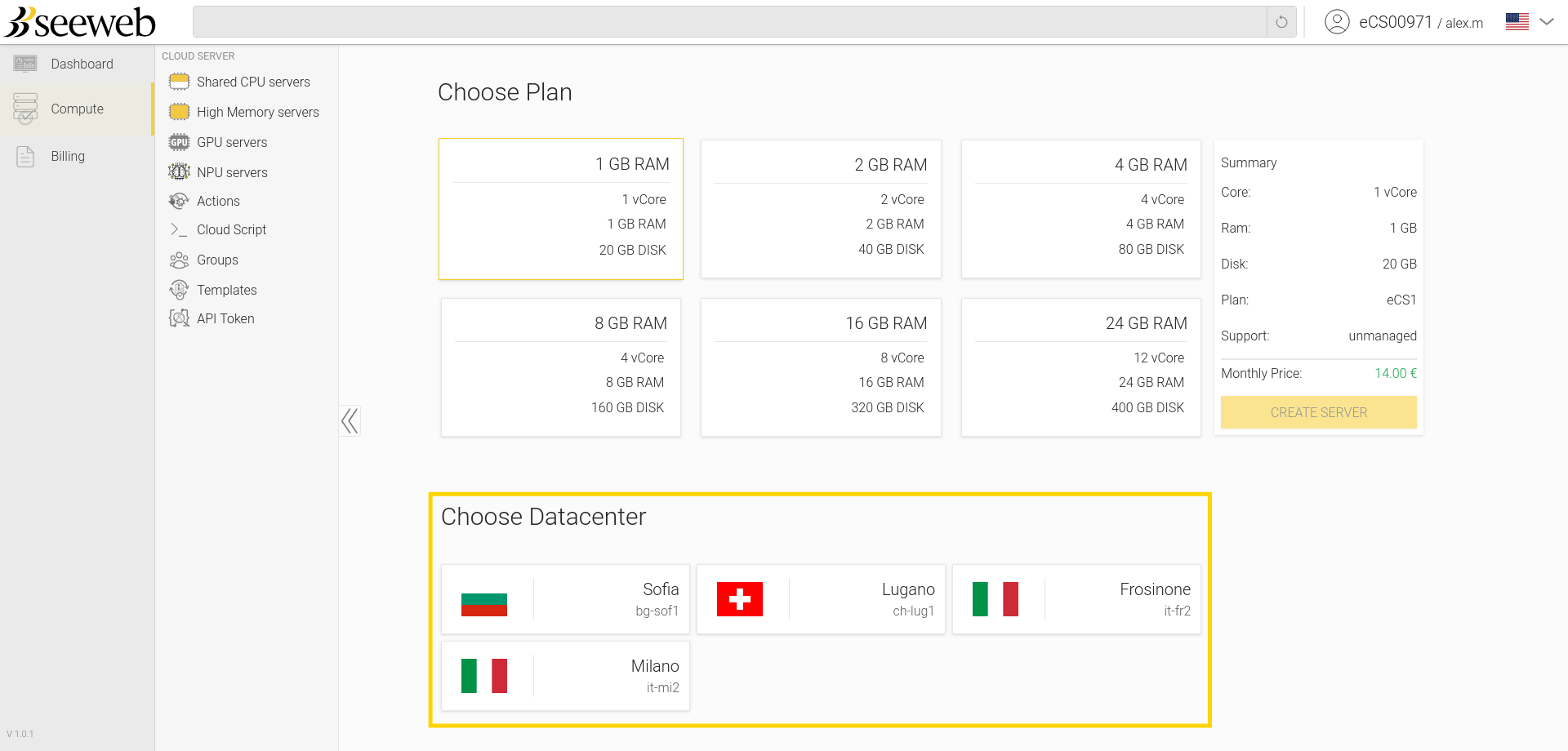 Datacenter Choice