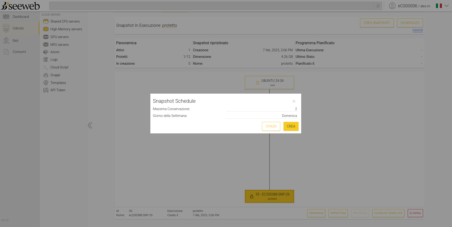 Periodic Snapshot Create